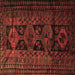 Square Persian Brown Traditional Rug, tr1349brn