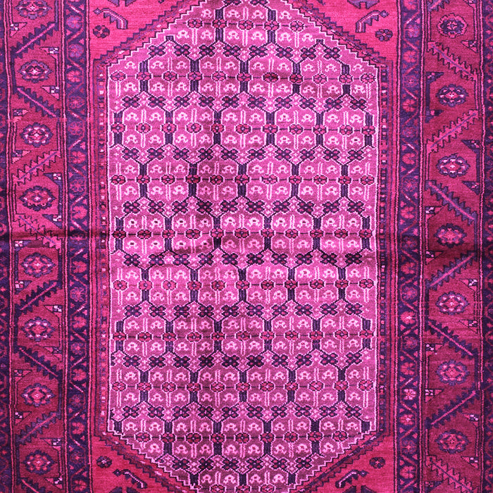 Machine Washable Persian Pink Traditional Rug, wshtr134pnk