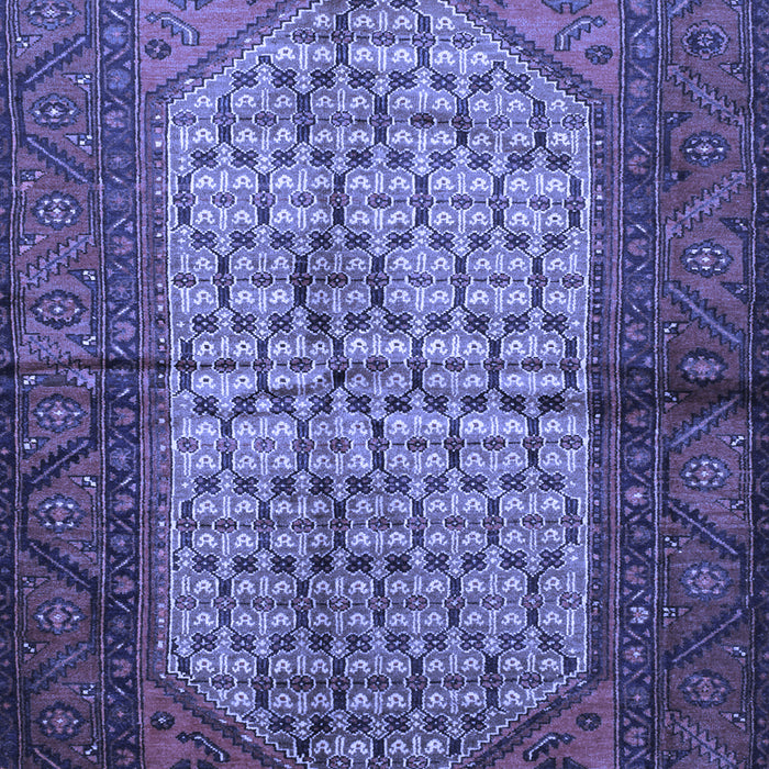 Machine Washable Persian Blue Traditional Rug, wshtr134blu