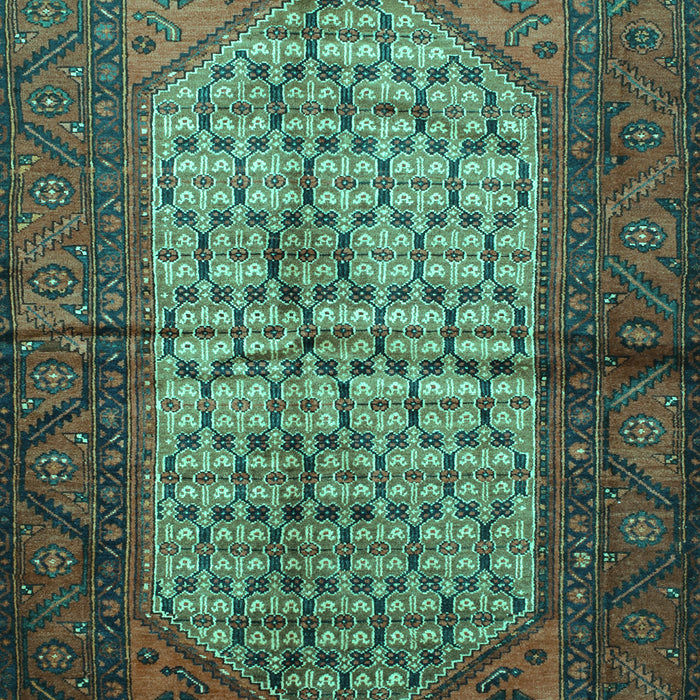Machine Washable Persian Turquoise Traditional Area Rugs, wshtr134turq