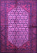 Machine Washable Persian Purple Traditional Area Rugs, wshtr134pur