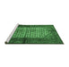 Sideview of Machine Washable Persian Emerald Green Traditional Area Rugs, wshtr134emgrn