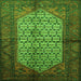 Serging Thickness of Persian Green Traditional Rug, tr134grn