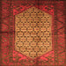 Serging Thickness of Persian Orange Traditional Rug, tr134org