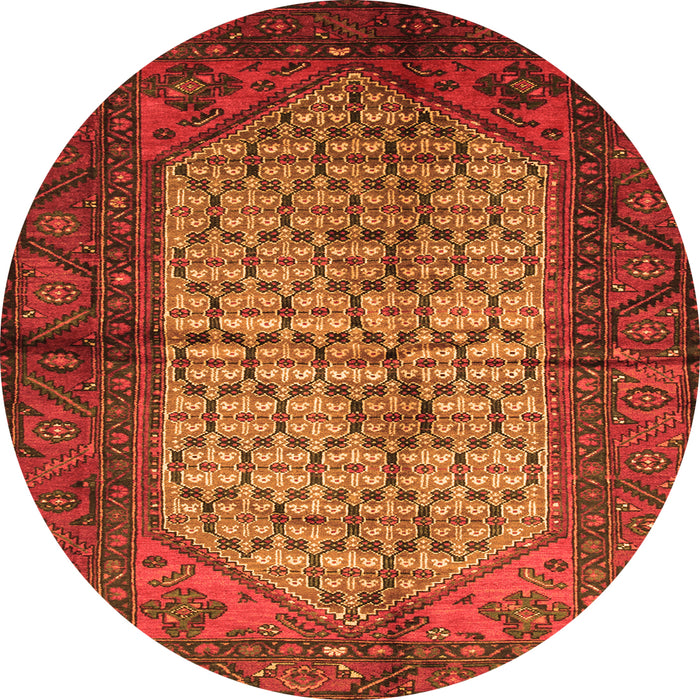 Square Persian Orange Traditional Rug, tr134org
