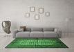 Machine Washable Persian Emerald Green Traditional Area Rugs in a Living Room,, wshtr134emgrn