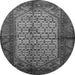 Square Persian Gray Traditional Rug, tr134gry