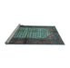 Sideview of Machine Washable Persian Light Blue Traditional Rug, wshtr134lblu