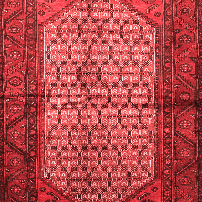 Machine Washable Persian Red Traditional Rug, wshtr134red