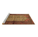 Sideview of Machine Washable Persian Brown Traditional Rug, wshtr134brn