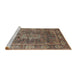 Sideview of Machine Washable Traditional Camel Brown Rug, wshtr135