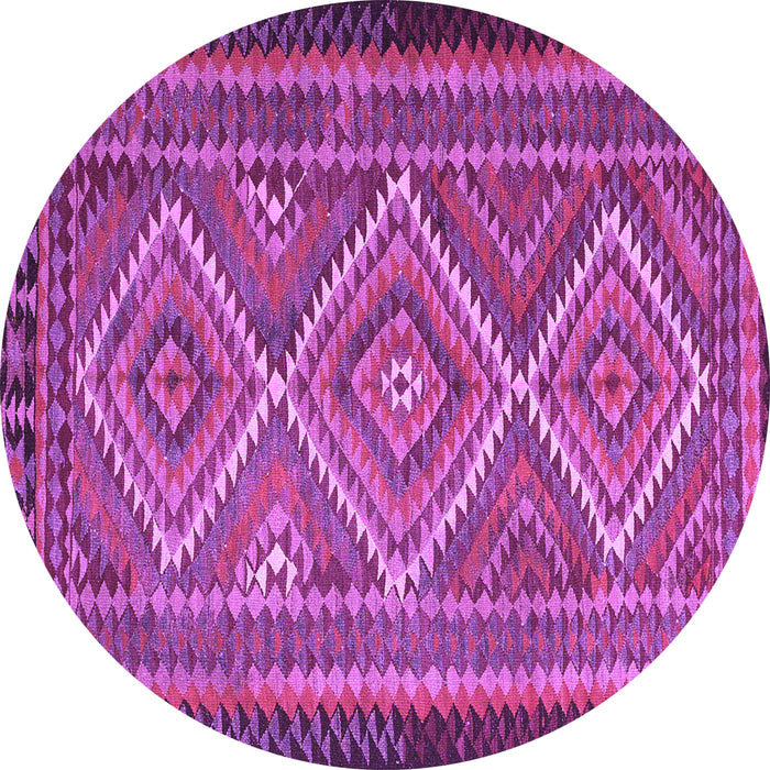 Round Persian Purple Traditional Rug, tr1350pur