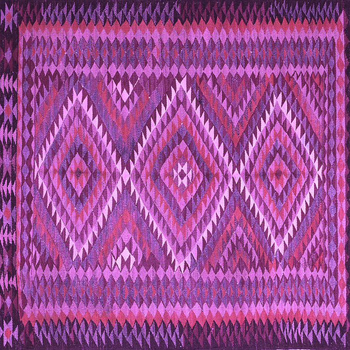 Square Machine Washable Persian Purple Traditional Area Rugs, wshtr1350pur