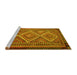 Sideview of Machine Washable Persian Yellow Traditional Rug, wshtr1350yw