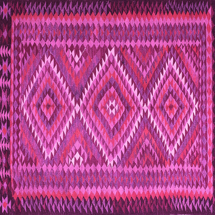 Square Machine Washable Persian Pink Traditional Rug, wshtr1350pnk