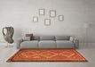 Machine Washable Persian Orange Traditional Area Rugs in a Living Room, wshtr1350org