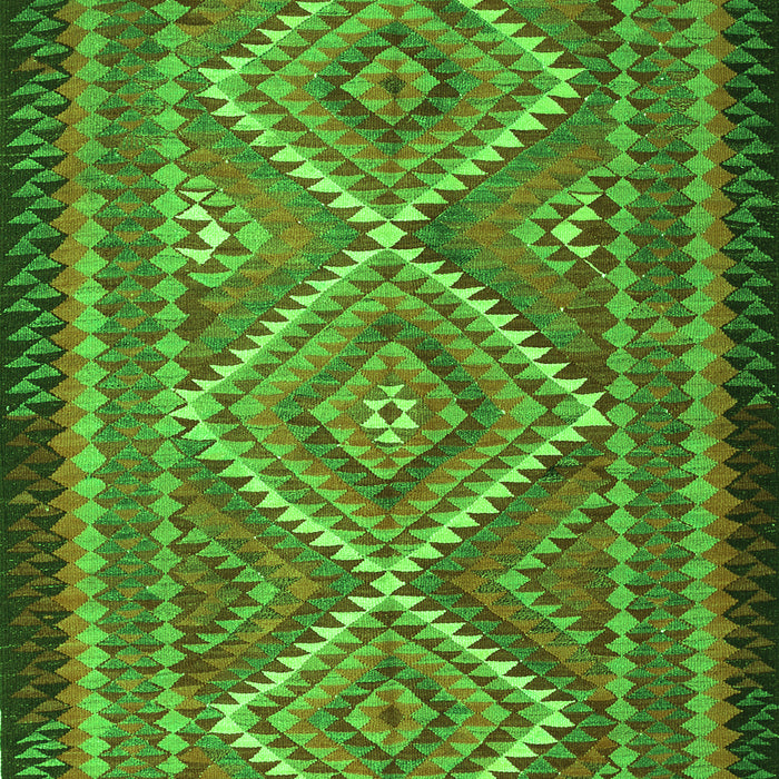 Serging Thickness of Machine Washable Persian Green Traditional Area Rugs, wshtr1350grn