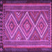 Square Persian Purple Traditional Rug, tr1350pur