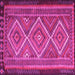 Square Persian Pink Traditional Rug, tr1350pnk