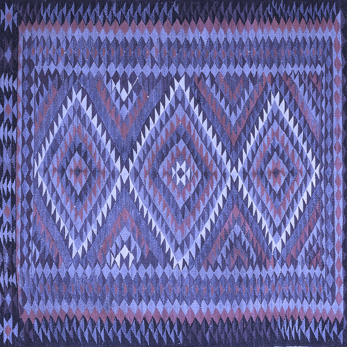 Square Persian Blue Traditional Rug, tr1350blu