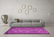 Machine Washable Persian Purple Traditional Area Rugs in a Living Room, wshtr1350pur