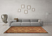 Machine Washable Persian Brown Traditional Rug in a Living Room,, wshtr1350brn