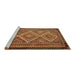 Sideview of Machine Washable Persian Brown Traditional Rug, wshtr1350brn