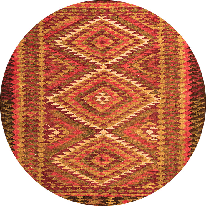 Square Persian Orange Traditional Rug, tr1350org