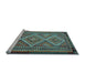 Sideview of Machine Washable Persian Light Blue Traditional Rug, wshtr1350lblu