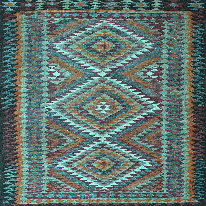 Square Persian Light Blue Traditional Rug, tr1350lblu