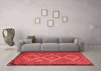 Machine Washable Persian Red Traditional Rug, wshtr1350red