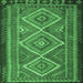 Square Persian Emerald Green Traditional Rug, tr1350emgrn