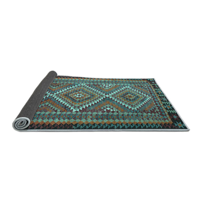 Sideview of Persian Light Blue Traditional Rug, tr1350lblu