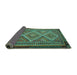 Sideview of Persian Turquoise Traditional Rug, tr1350turq