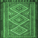 Square Machine Washable Persian Emerald Green Traditional Area Rugs, wshtr1350emgrn