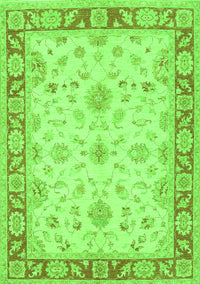 Oriental Green Traditional Rug, tr1351grn