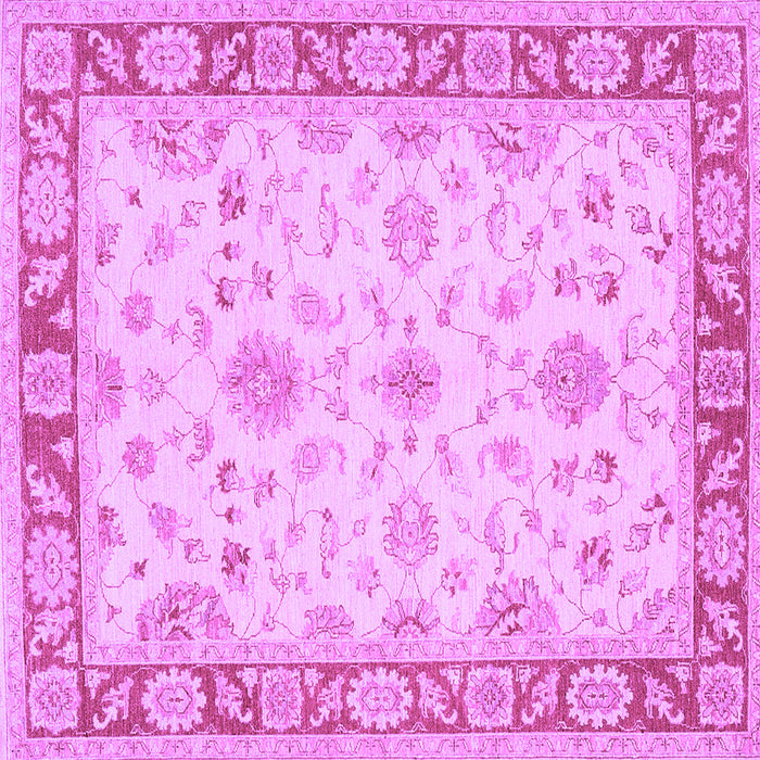 Square Machine Washable Oriental Purple Traditional Area Rugs, wshtr1351pur