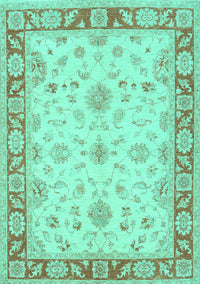 Oriental Turquoise Traditional Rug, tr1351turq