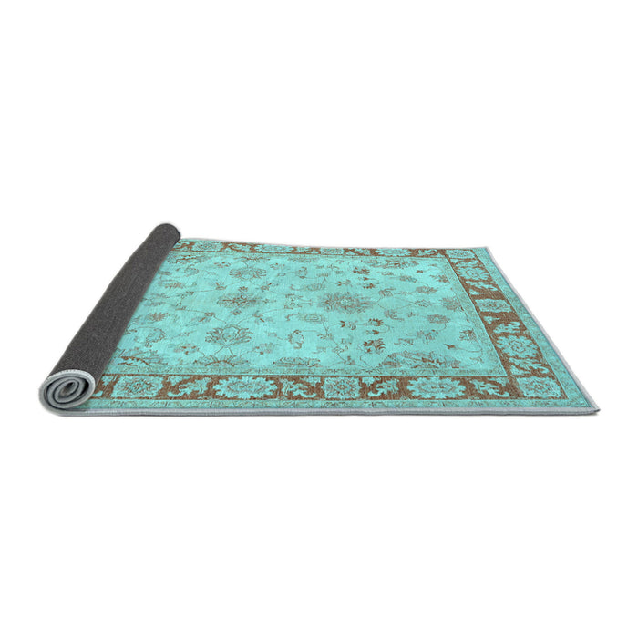 Sideview of Oriental Light Blue Traditional Rug, tr1351lblu