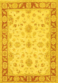 Oriental Yellow Traditional Rug, tr1351yw