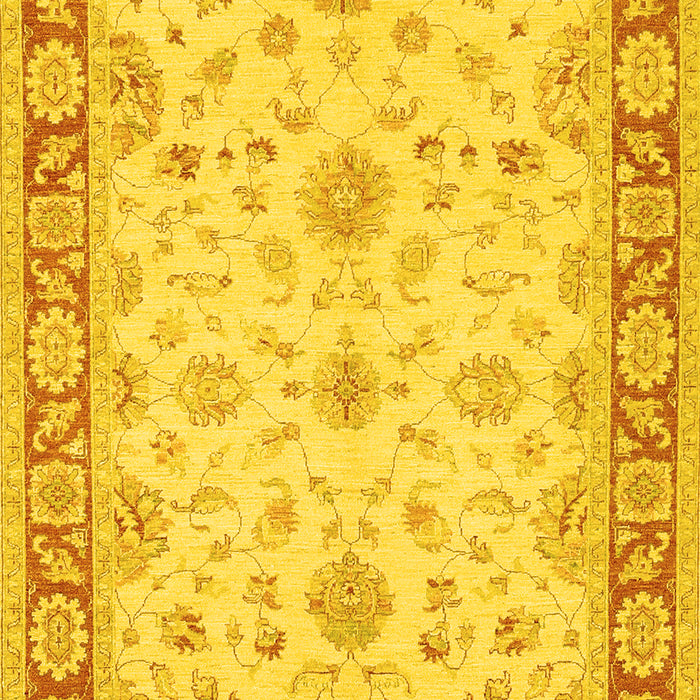 Oriental Yellow Traditional Rug, tr1351yw
