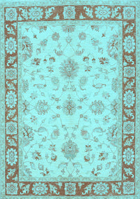 Oriental Light Blue Traditional Rug, tr1351lblu