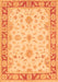 Serging Thickness of Machine Washable Oriental Orange Traditional Area Rugs, wshtr1351org