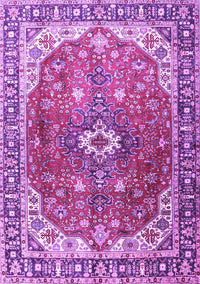 Medallion Purple Traditional Rug, tr1352pur