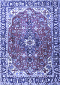 Medallion Blue Traditional Rug, tr1352blu