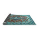 Sideview of Medallion Light Blue Traditional Rug, tr1352lblu