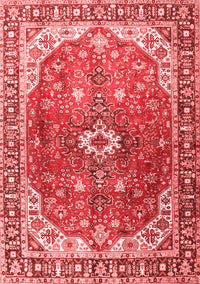 Medallion Red Traditional Rug, tr1352red