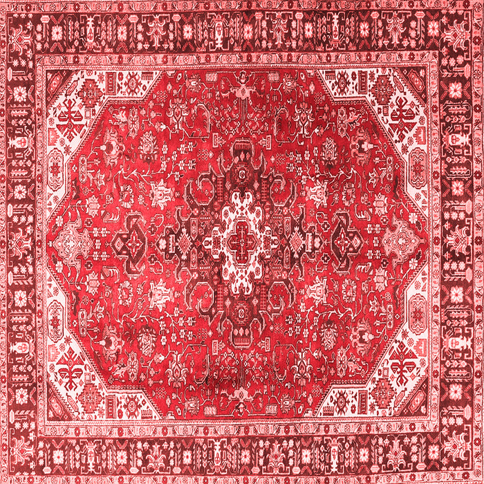 Medallion Red Traditional Rug, tr1352red