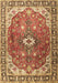 Medallion Brown Traditional Rug, tr1352brn