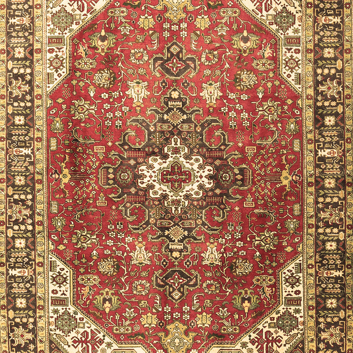 Medallion Brown Traditional Rug, tr1352brn